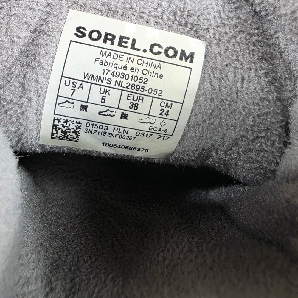 Sorel Women's Waterproof Puffer Snow Boots‎ Gray Size 7